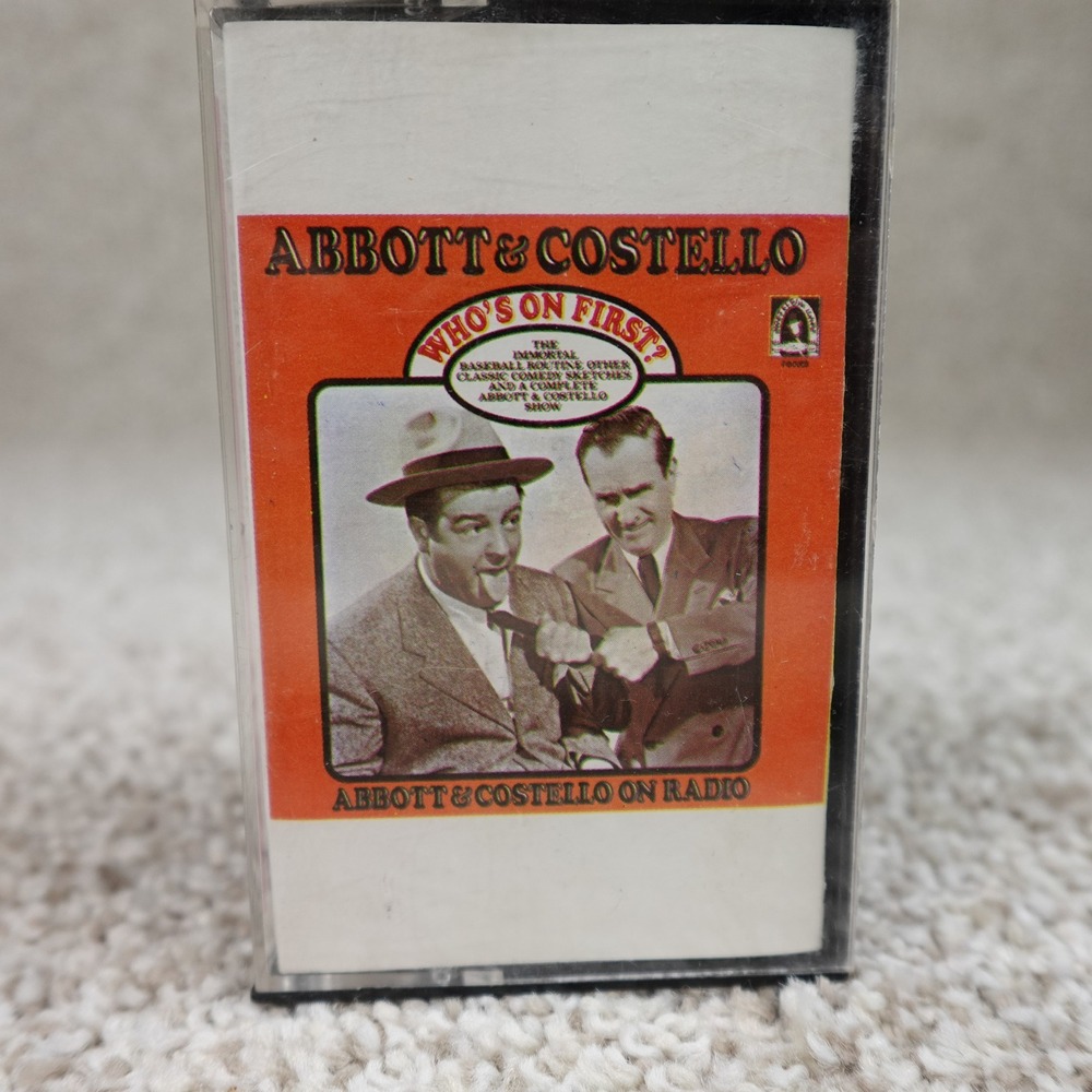 Abbott & Costello Who's On First Radio Comedy Cassette Tape 1977 NLC 5001